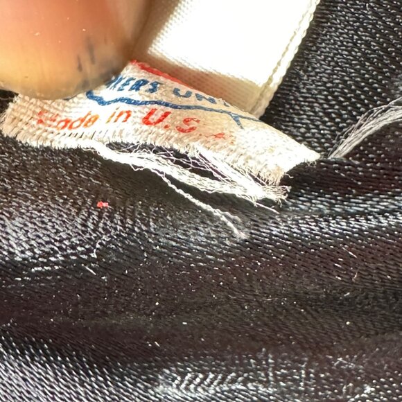 Vintage Sportowne Faux Fur Black Coat With Brown Trim Button Up Ultra-Seal - Picture 9 of 10